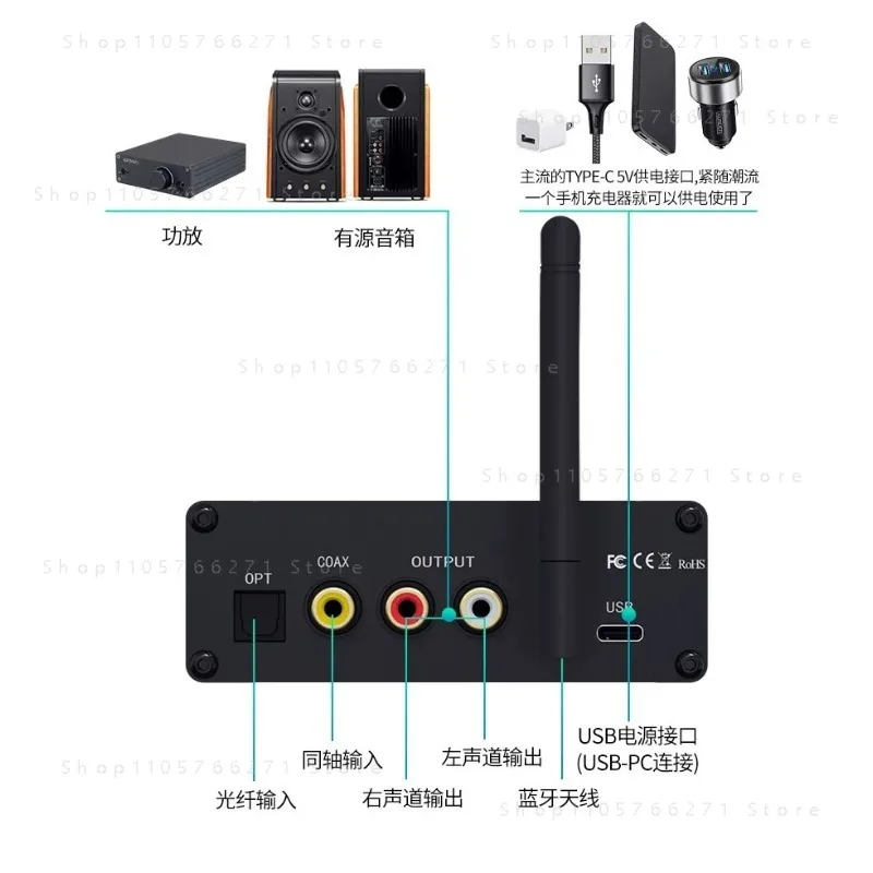 HIFI Bluetooth Receiver BTC60-PRO Decoder ES9039 Bluetooth 6.2