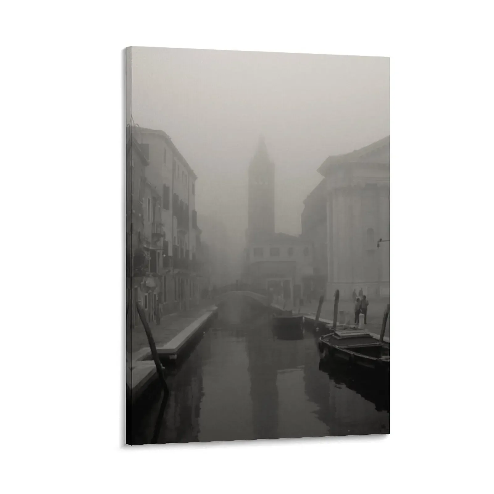 

Spooky Venice In Fog, Vintage Style Photograph Canvas Painting aesthetic room decoration Bedroom deco