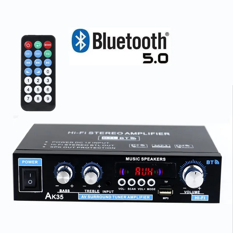 AK35 Digitaler Leistungsverstärker Bluetooth U Disk Power Amplifier Zweikanaliger Leistungsverstärker