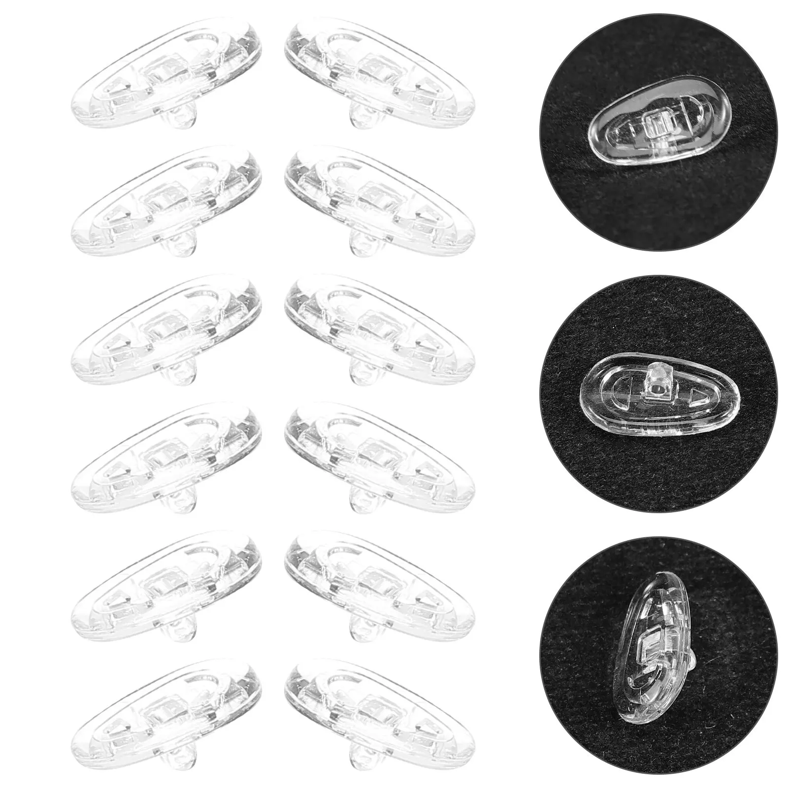 

20Pairs Premium Silicone Nose Pads for Eyeglasses Non-Slip Nose Grips Adjustable Comfort Fit Replacement Parts for Glasses