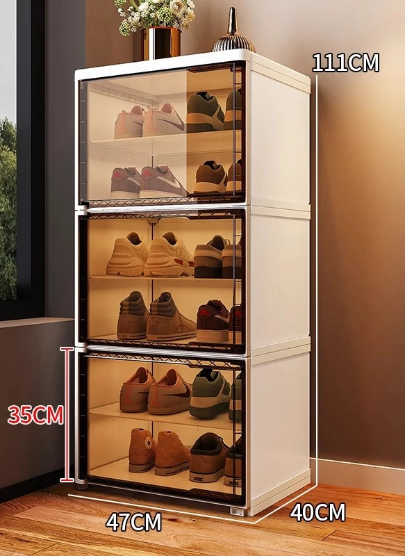 

shoe cabinet storage cabinet integrated against the wall shoe rack household door transparent shoe box
