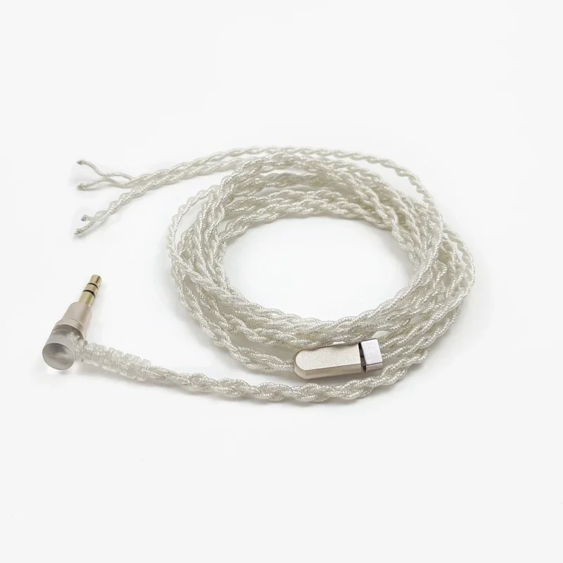 Aipinchun-conector de flexión de 3 polos de 3,5mm, Cable de auriculares DIY, reemplazo de reparación de auriculares, Cable de alambre de cobre plateado