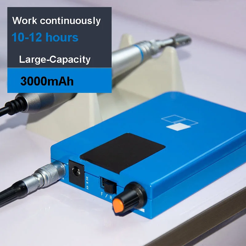 Denta l Lab Portable Rechargeable Brushless Handpiece Micromotor / Portable LCD Screen E Type Brushless Micromotor