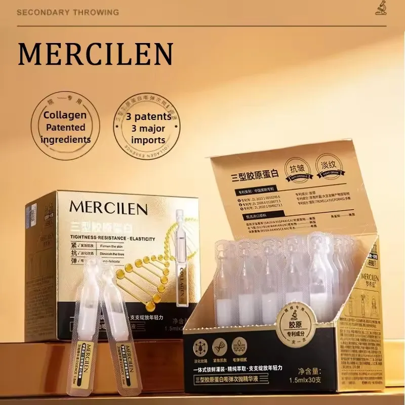 Type III Collagen Essence Moisturizing Firming Anti-Wrinkle Fade Fine Line Tightness Essence Anti-aging Smoothing Face Skin Care