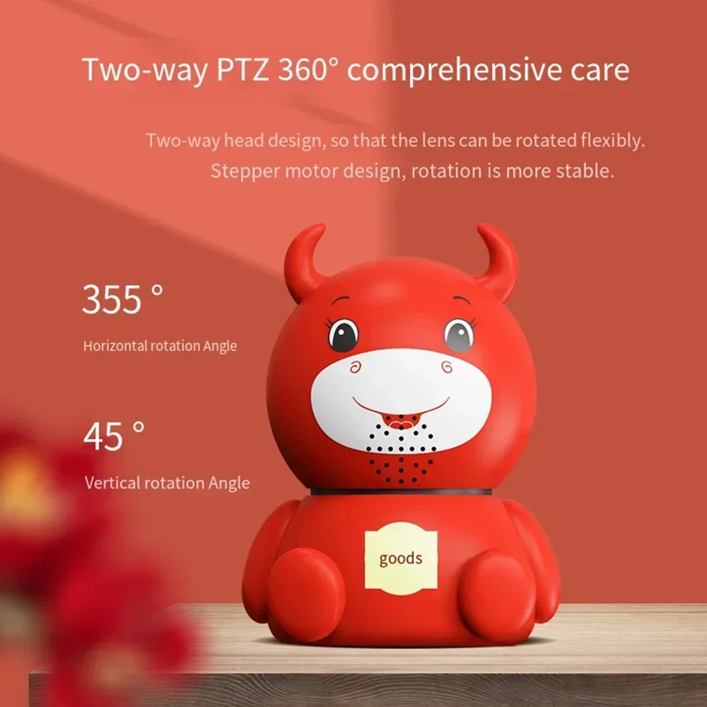 

Wifi Monitoring Camera Bear Security Auto Tracking Surveillance Baby 360 Degree Panoramic Monitor Remote Caregiver Teddy