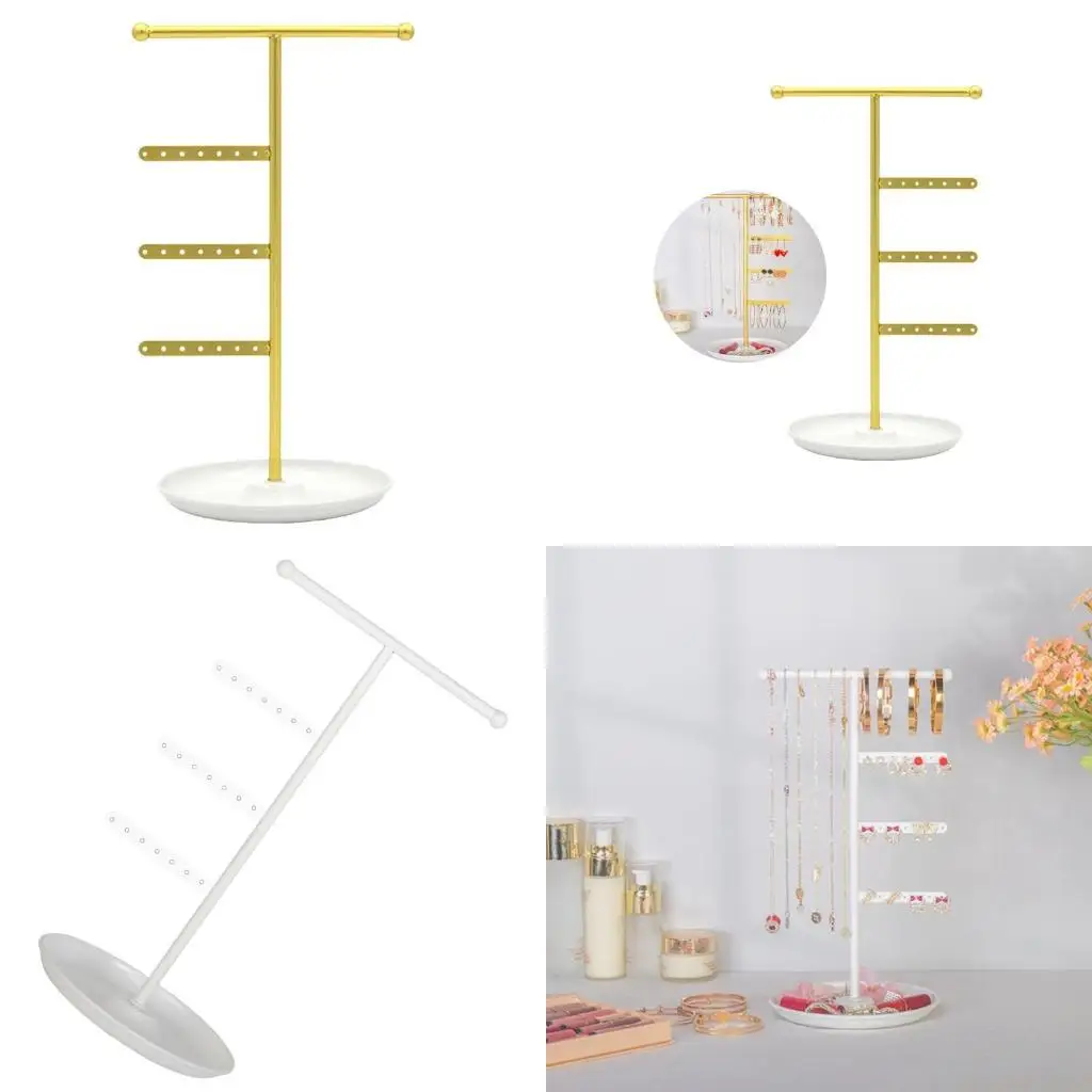 

D46E Органайзер для ювелирных изделий Стойка для браслетов Подставка для сережек для домашнего офиса или общежития