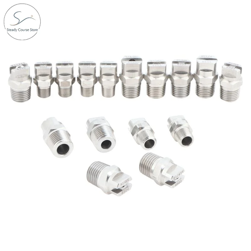 Food Grade 304 Stainless Steel Flat Fan Spray Nozzle 1/8