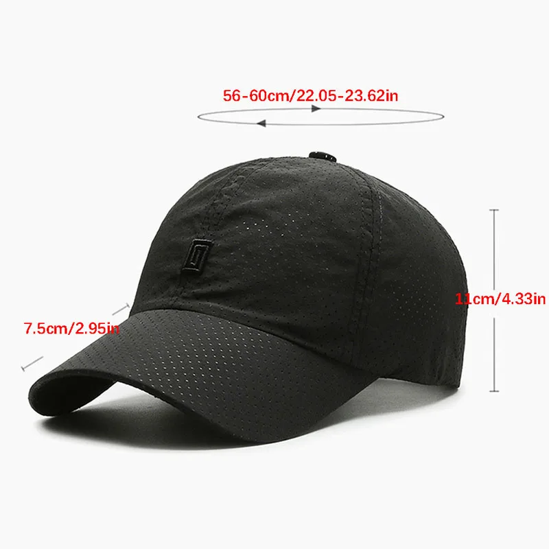 Kanye Summer Men Outdoor Sports Quick Drying Visor Mesh Hat For Male Fishing Snapbacks Baseball Cap Breathable Golf Running Cap