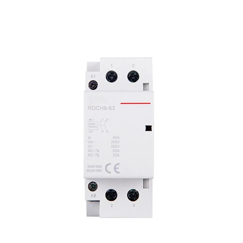 2P 63A 220V/230V 50/60HZ Din Rail Household Ac Modular Contactor 2NO or 2NC or 1NO 1NC