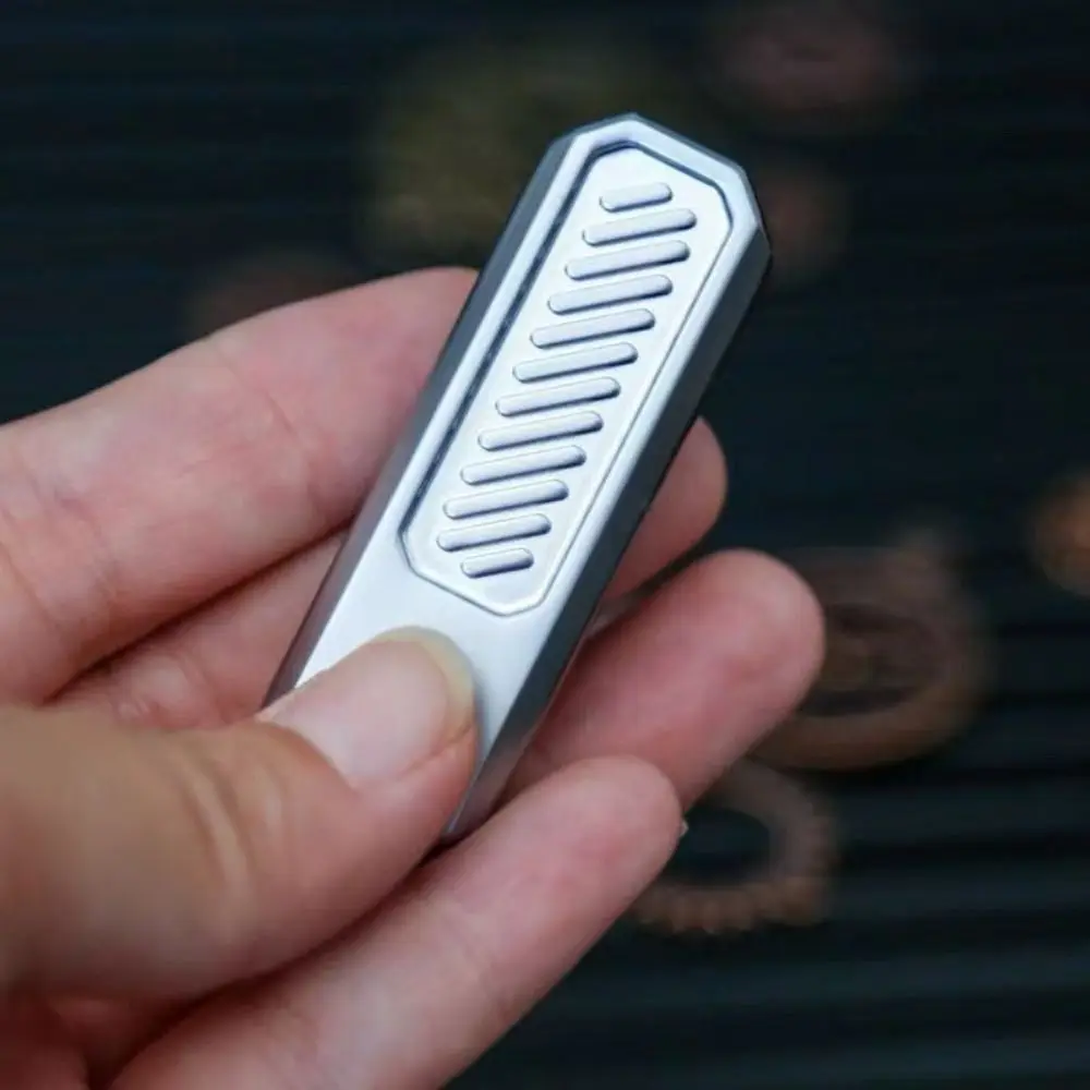 Interessant Push Slider Fidget Spinner Fidget 2 en 1 doigt jouet en alliage métallique main Spinner bureau jouets de bureau