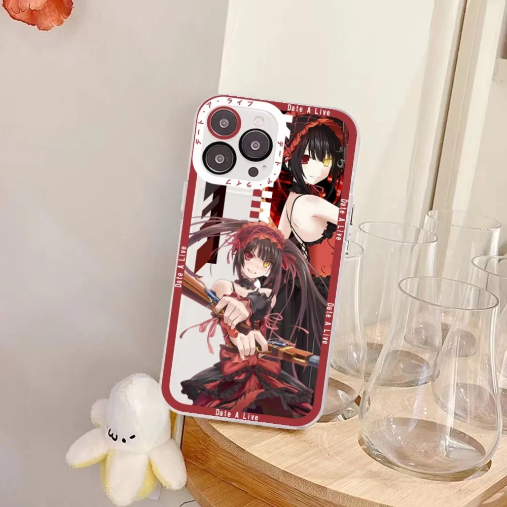 Date A Live Tokisaki Kurumi Phone Case For iPhone 11 12 13 14 Mini Pro Max XR X XS TPU Clear Case