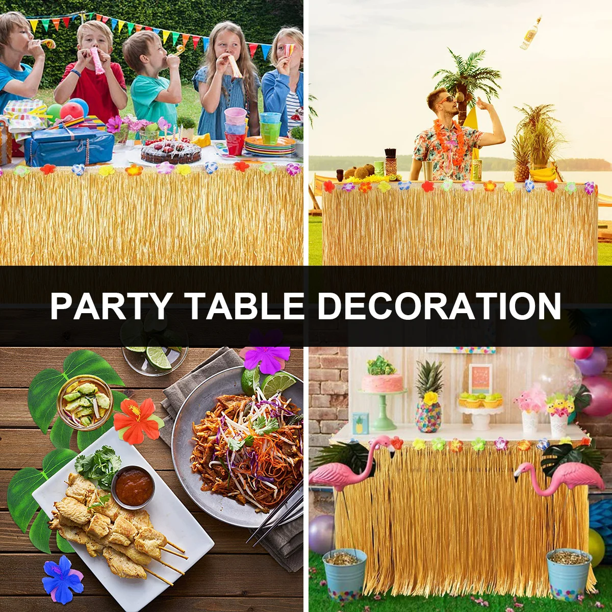 

Table Decoration Set Tropical Themed Party Decorations Birthday Luau for Dining Banquet