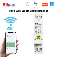 RMshebei Tuya WiFi Smart Circuit Breaker 1P + N Remote Control Timing Overvoltage And Undervoltage Overload Leakage Protection