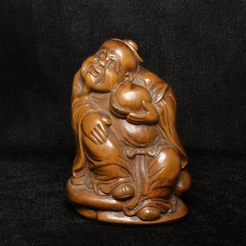 statue-de-vieil-homme-en-bois-carame-a-la-main-decoration-d'art-antique-dieu-de-la-longevite-chine-ancienne-taille-1919-po-38