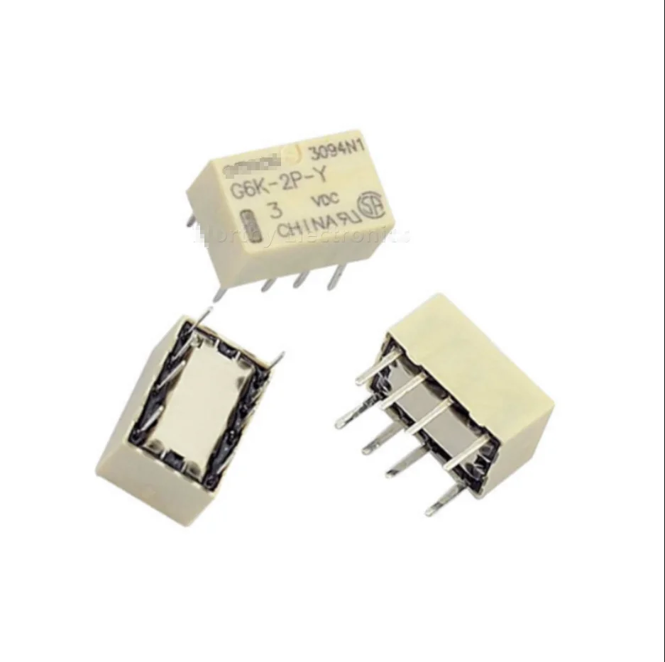 Free shipping  10pcs/lot G6K-2F-Y 3V 3VDC 1A 2on 2off 8PIN Relay