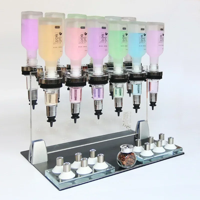 

Manual 12 Bottles Perfume Dispenser Bottle Filling Machine Perfume Vending Machine for Perfume Bar