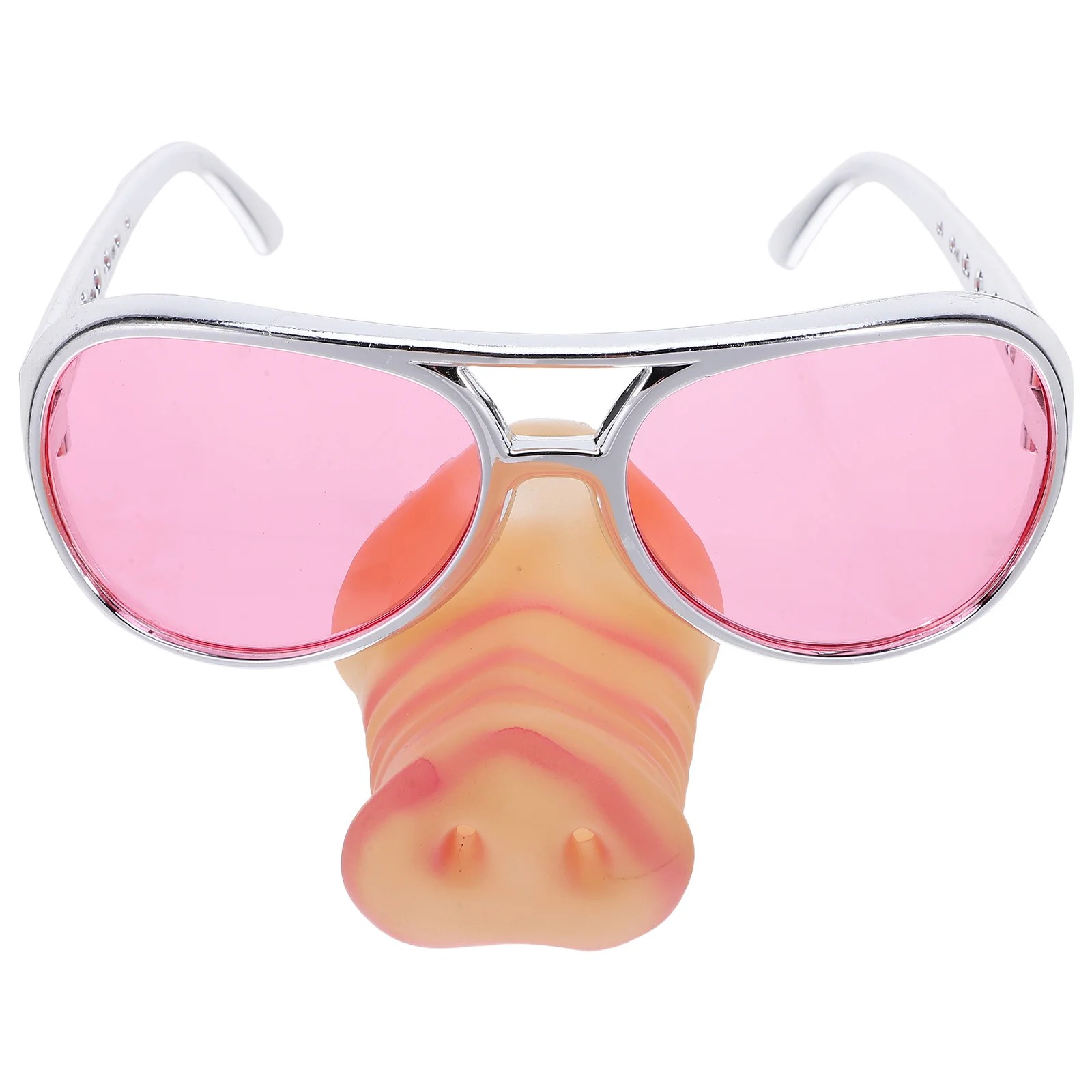 Pig Nose Glasses Silver Funny Party Sunglasses Halloween Costume Accessory Novelty Decoration Favor for Adults and Kids