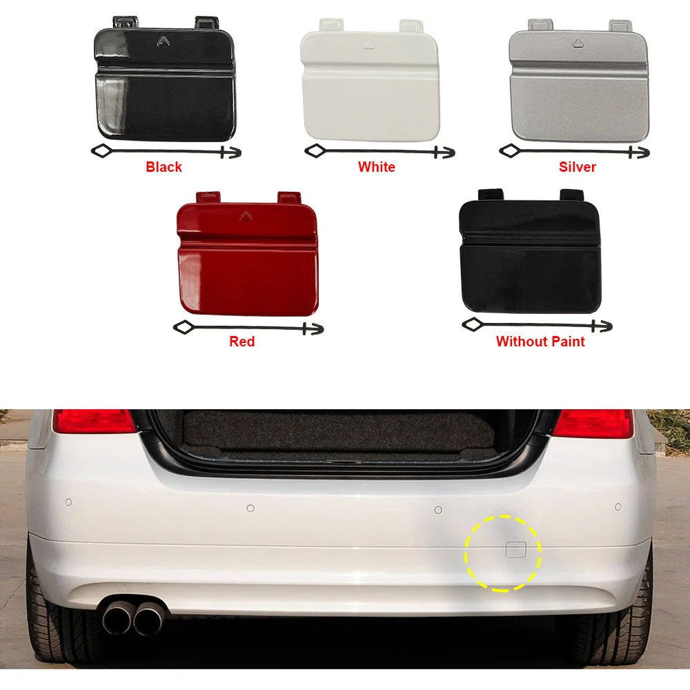 

Silver Black Red For BMW 3 Series E90 E91 328i 335d 335i 316i 318i 320i 323i 325i Rear Bumper Tow Eye Hook Cover Cap 51127202673