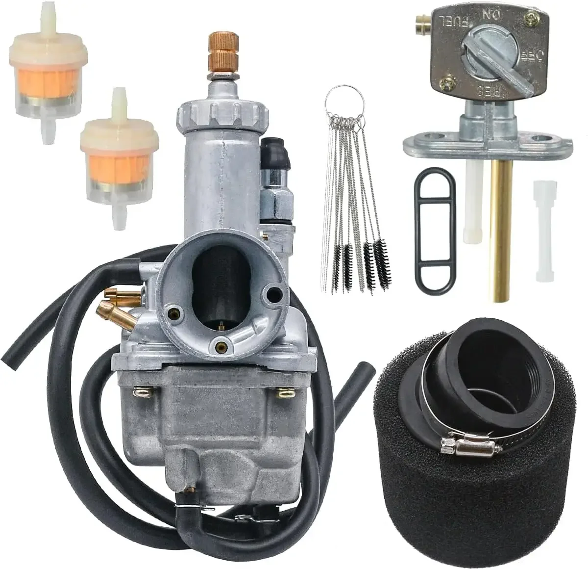 Carburador Bayou 220 Compatible con Kawasaki Bayou 220 KLF220 1988-1998, Kit de Carburador para Bayou 250 KLF250 2003-2011 con Filtro de Aire y Combustible