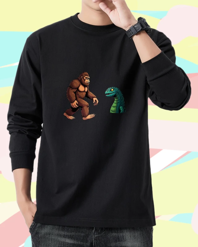 

Футболка мужская осень 90-х годов винтажная одежда Готическая футболка с длинным рукавом и рисунком Ape And Snake Gym Эстетическая одежда Футболка с принтом Спорт