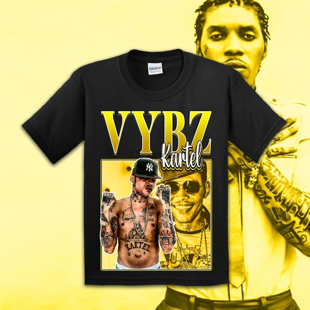 GUILTEEBY Vybz Kartel   Homage   Unisex T shirt   Vintage Tee   90s Graphic Tee