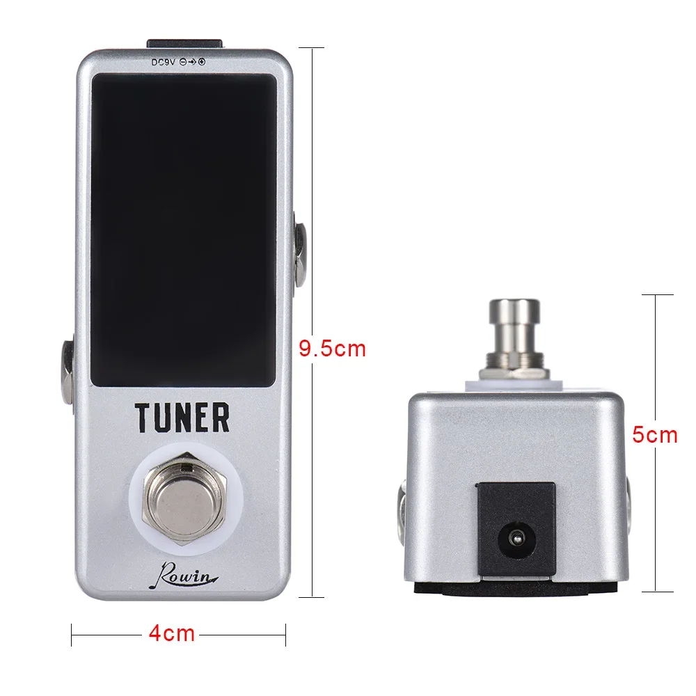 Mini Chromatic Tuner Pedal Effect LED Display True Bypass Guitar Tuner for Guitar Bass Accessories Guitar Bass Musical Instrumen