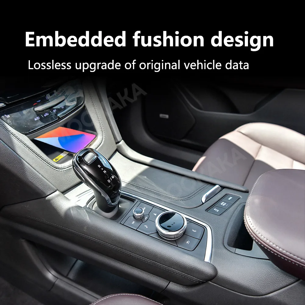 For Cadillac XT5 XT6 2016-2021 Quick QI Car Wireless Charger Fast Charging Intelligent Infrared Mobile Phone Dashboard