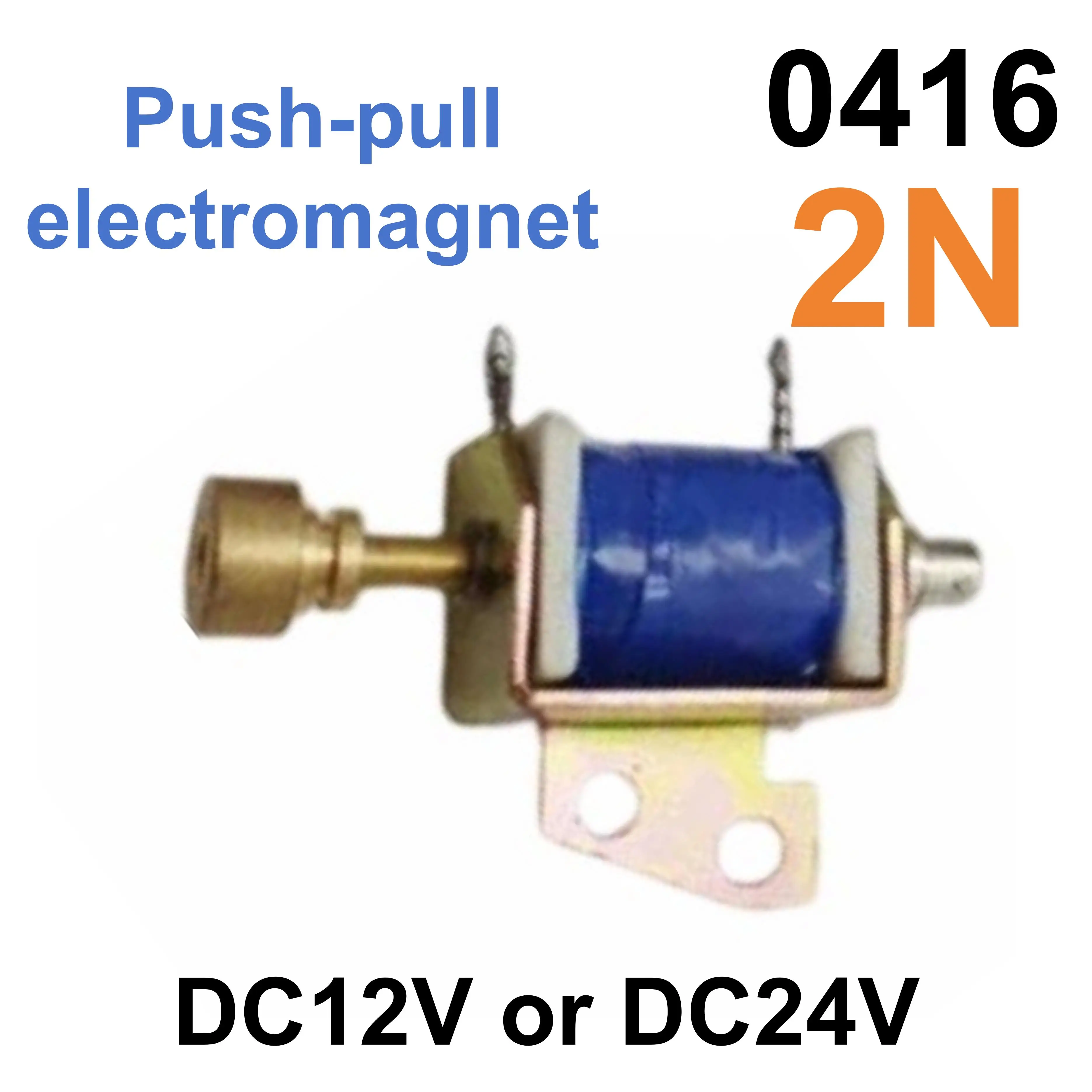 0416 through type DC electromagnet 12V 24V push-pull electromagnet 4mm stroke 2N suction force