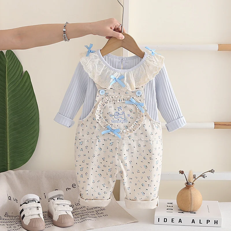 New Spring Autumn Baby Girls Clothes Children Long Sleeved T-Shirt Pants 2Pcs/Sets Kids Clothing Infant Costume Toddler Outfits