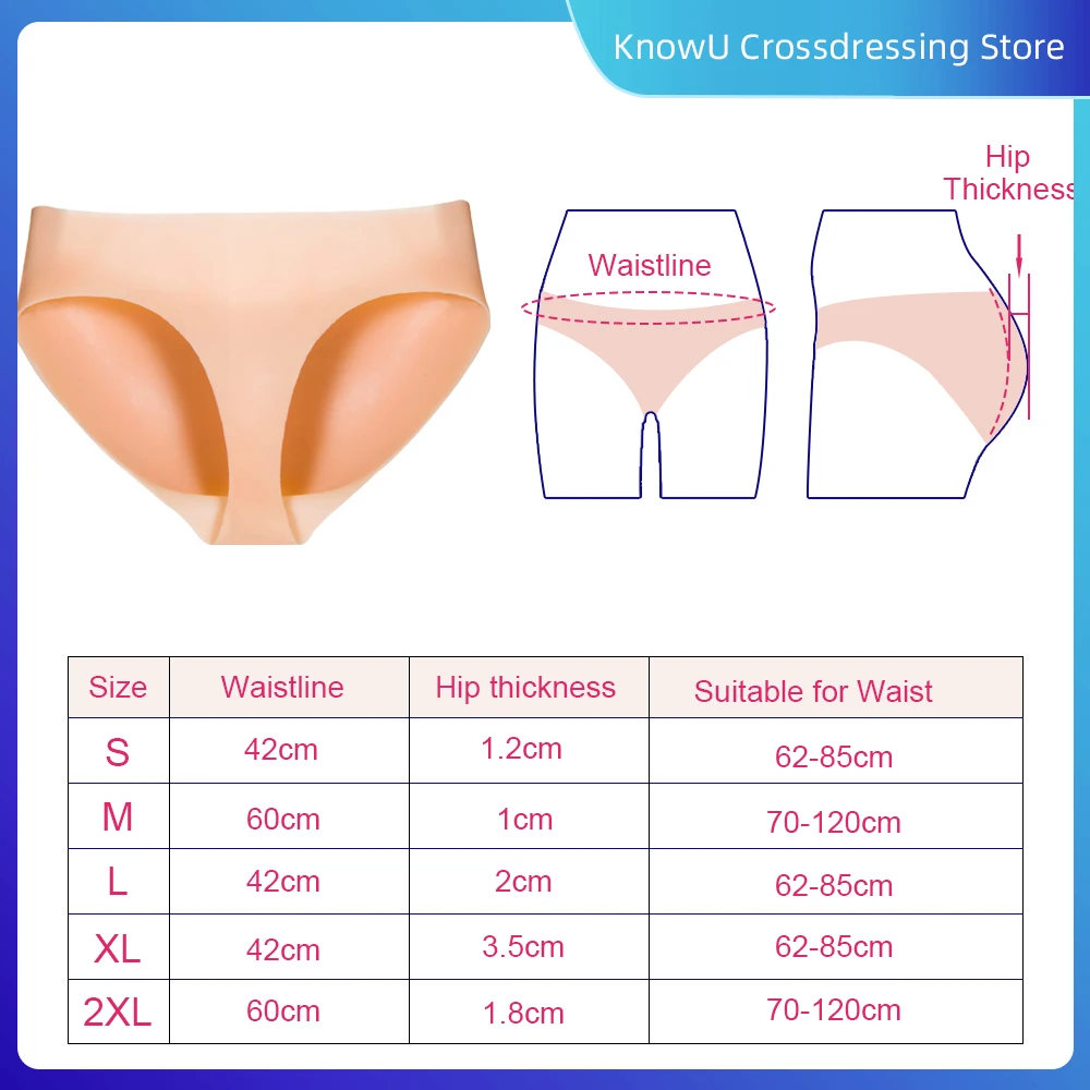 軽量シリコン製ノンマーキングブリーフ、クロスドレッサー向け、快適なマルチカラー＆マルチサイズ下着、日常着に最適