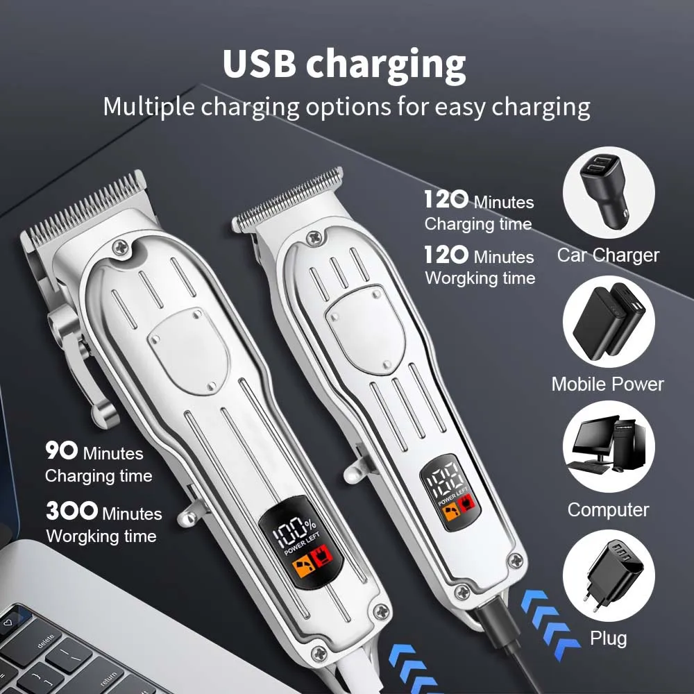 3 in1/1pc Hair Cutting Grooming Kit Professional Hair Clippers and Shaver Set Cordless Beard Trimming for Men image 3