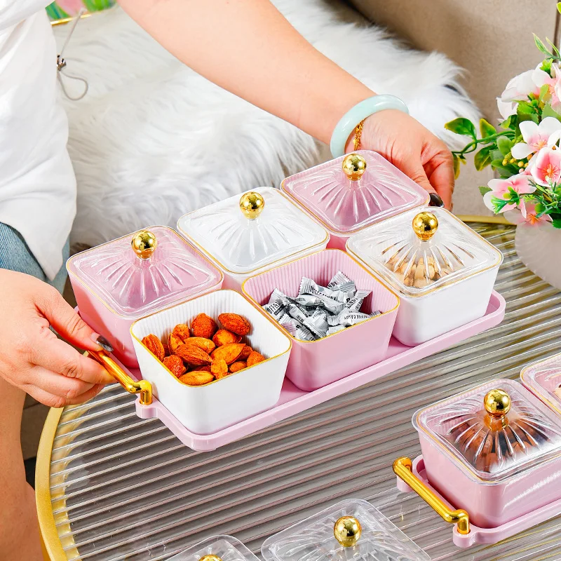 

Creative Compartmentalized Snack Plate Dessert Plate Candy Box For Home Living Room