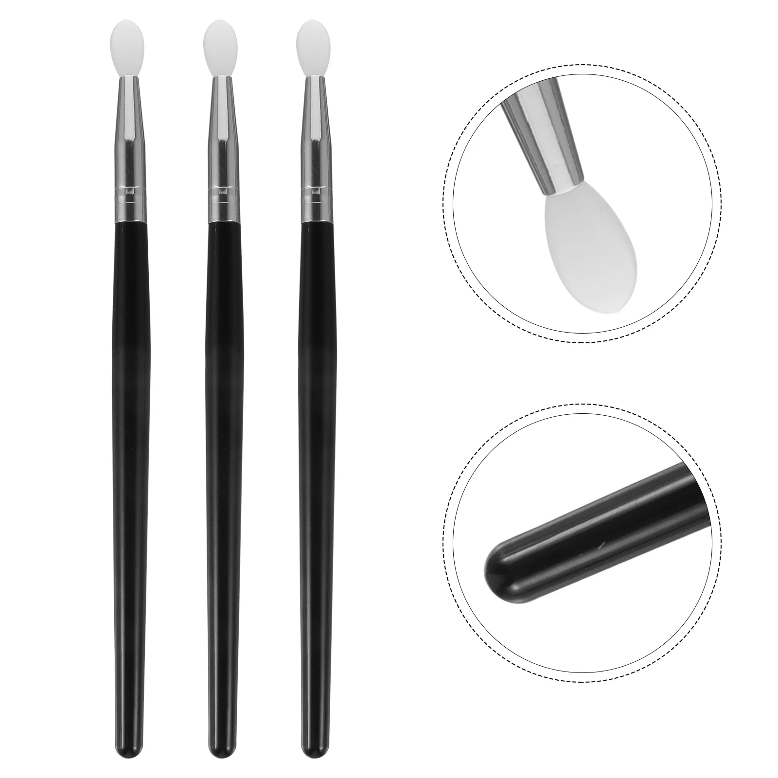 6 uds pinceles de maquillaje de silicona para sombra de ojos máscara de labios juego de herramientas cosméticas profesionales fácil de limpiar silicona reutilizable