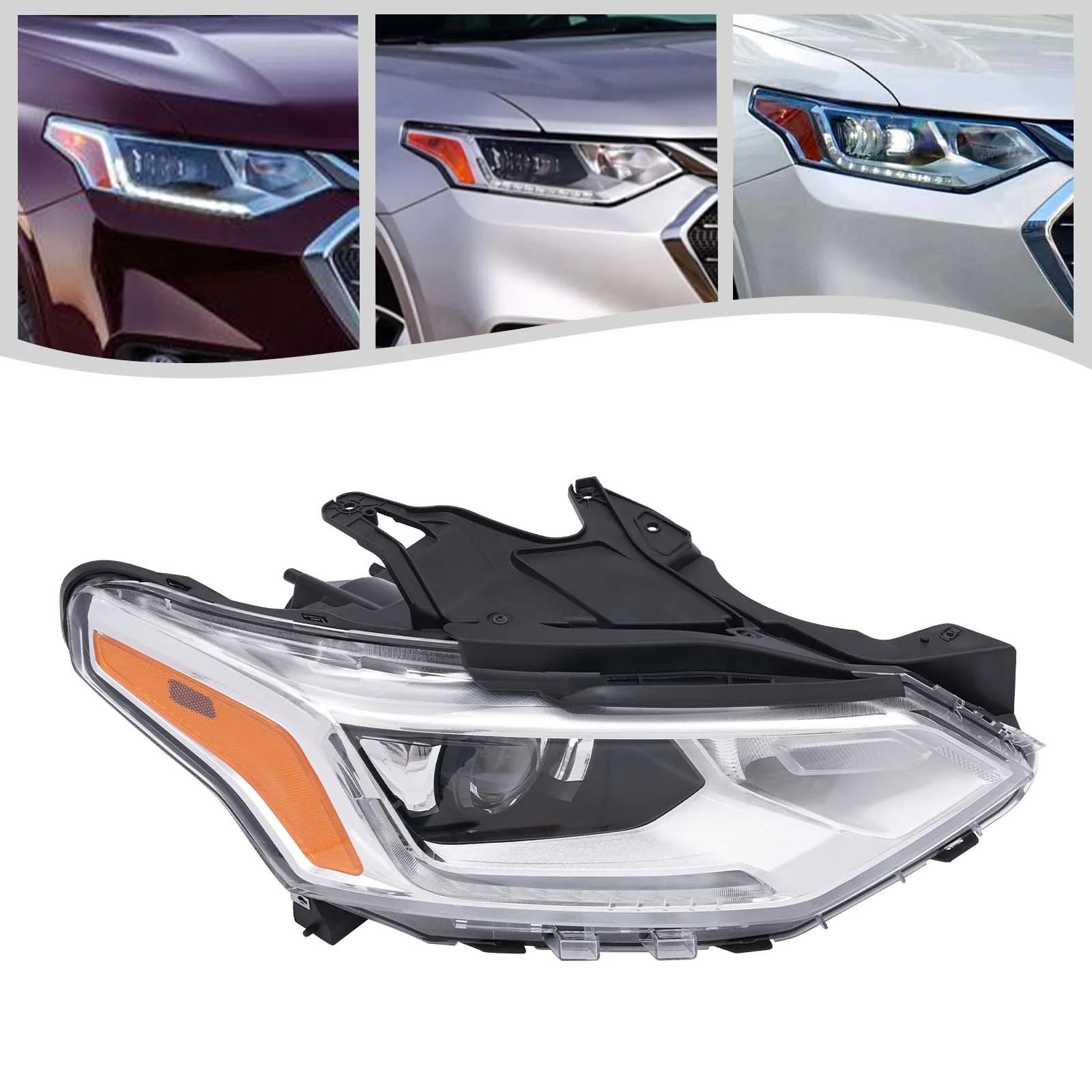 For 2018 2019 2020 Chevy Traverse LED HID / Xenon Headlight Headlamp Right Side Daytime Running Light Headlight Assembly