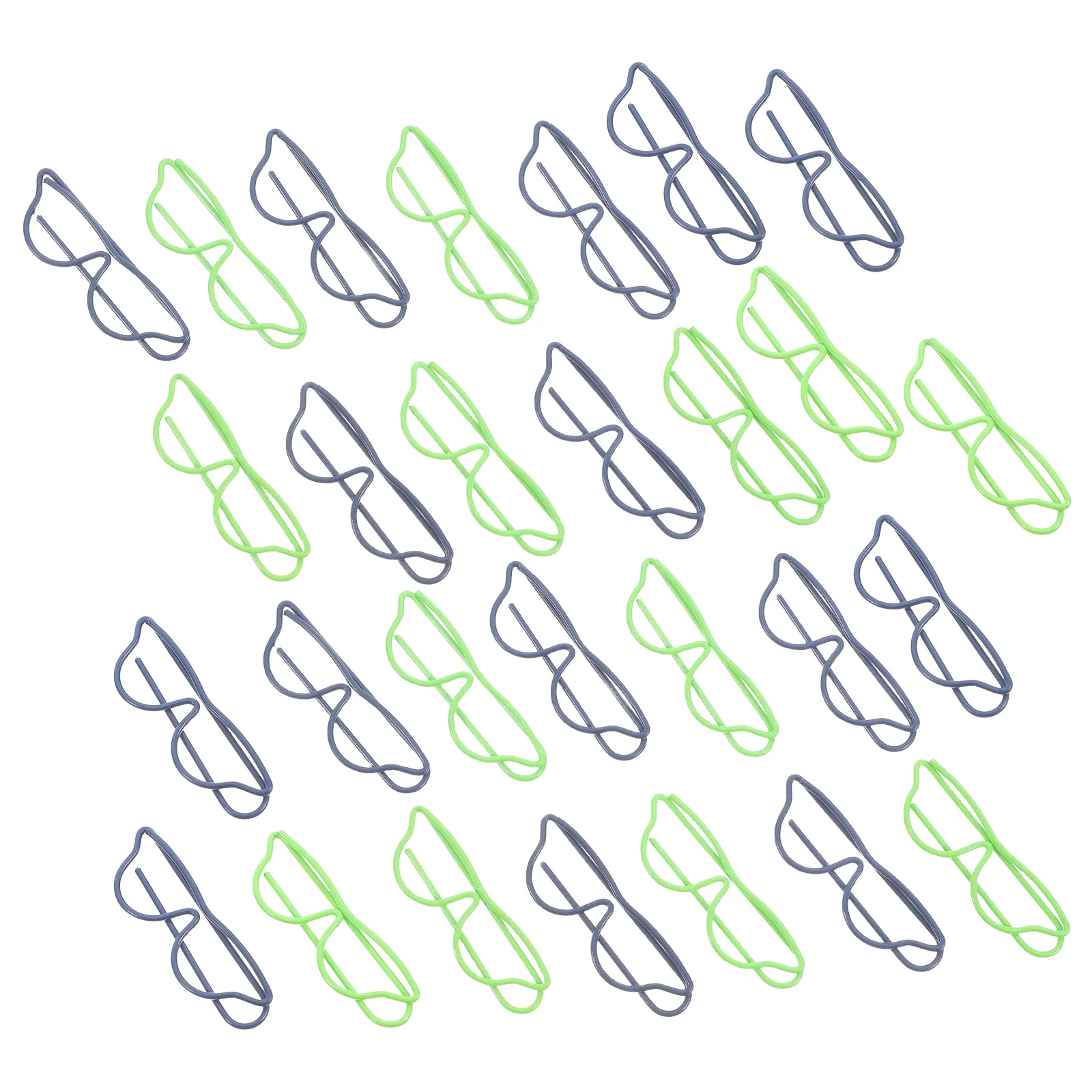 

40Pcs Funny Eyeglass Shaped Paper Clips Metal Bookmark Clamps for Notebook Journal File Organization Metal Paper Clips