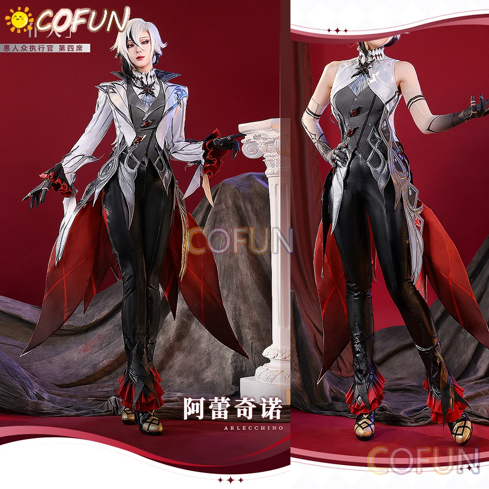 

COFUN Arlecchino Cosplay Costume Game Genshin Impact S-2XL Women Costume Arlecchino Fontaine Fatui Harbinger Halloween