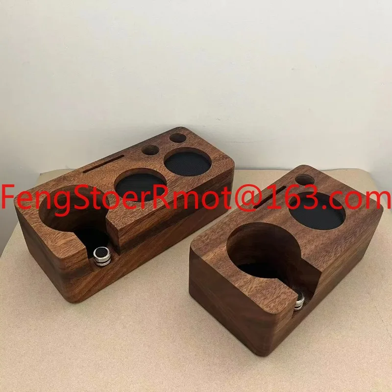 Walnut Coffee Mash Set Powder Dispenser Mash Hammer Storage Base Integrated Coffee Grounds Box Simple Design