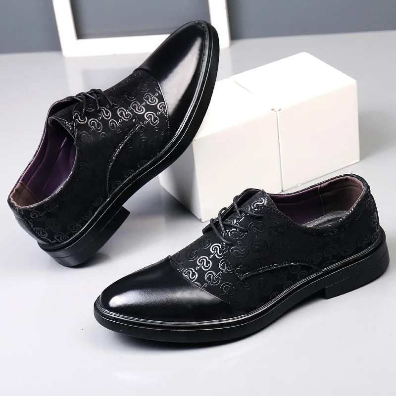 Slip on Men Dress Shoes Fashion Male Oxfords Italian Business Formal Men\'s Shoes 2022 New Wedding Party Leather Mens Suits Shoe