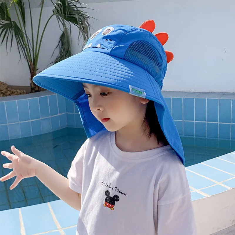 

Outdoor Children's UV Protection Sun Hat Cute Sun Hat Baby Boy and Girl Summer Neck Protection Sun-Proof Bucket Hat Broad-Brimme