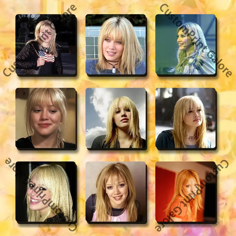 

H-Hilary D-Duff Soft Magnetic Refrigerator Magnets 5.5,7.5cm Personalized for DIY Kitchen Office Decorative