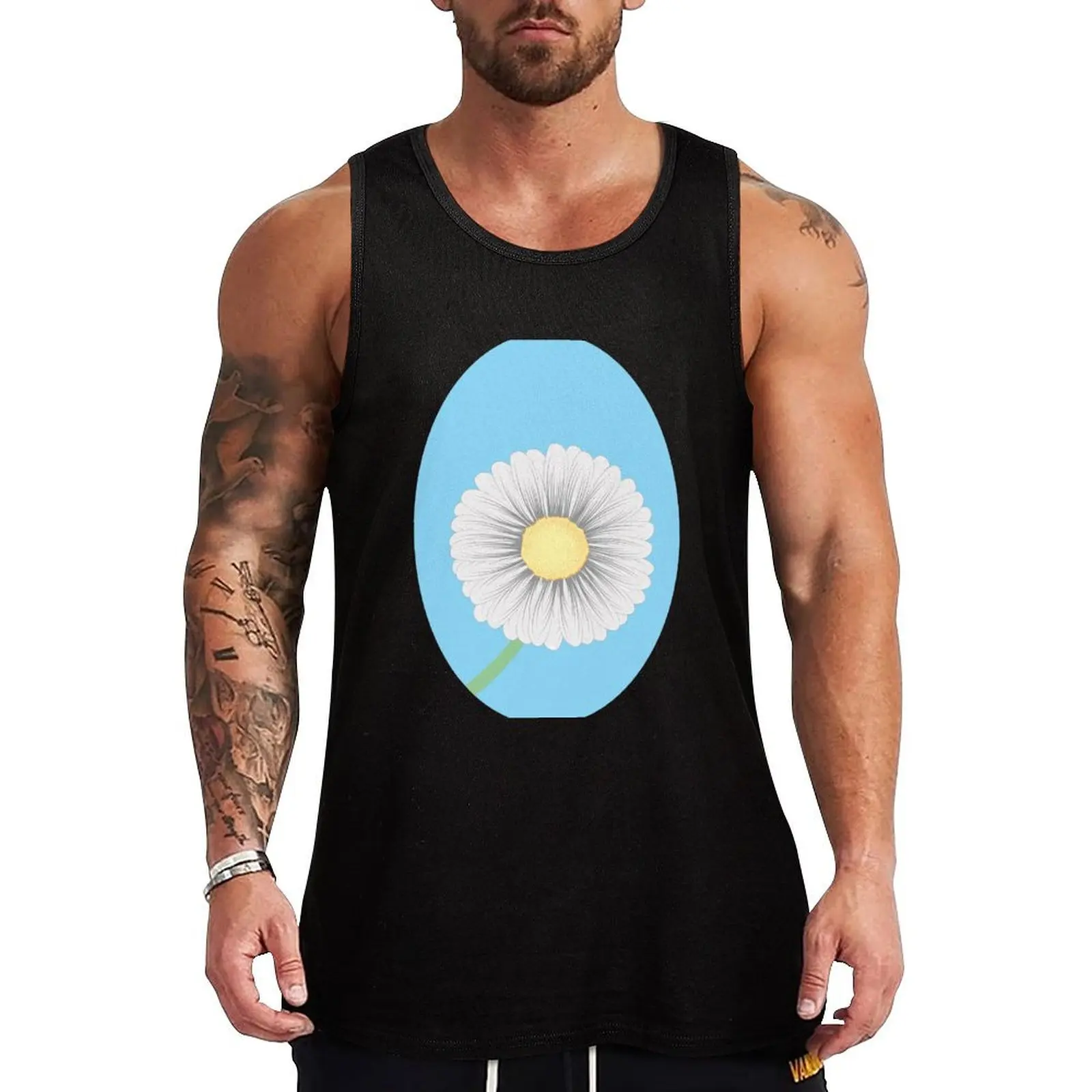 

Daisy Flower Tank Top Fitness men clothing sleeveless jackets basketball clothing