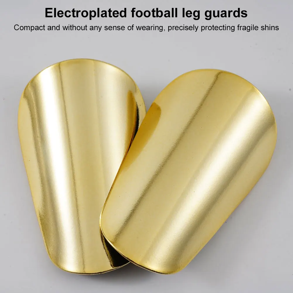 1 Pair Mini Soccer Shin Guards Football Shin Pads for Youth Adults (Gold S) view 3