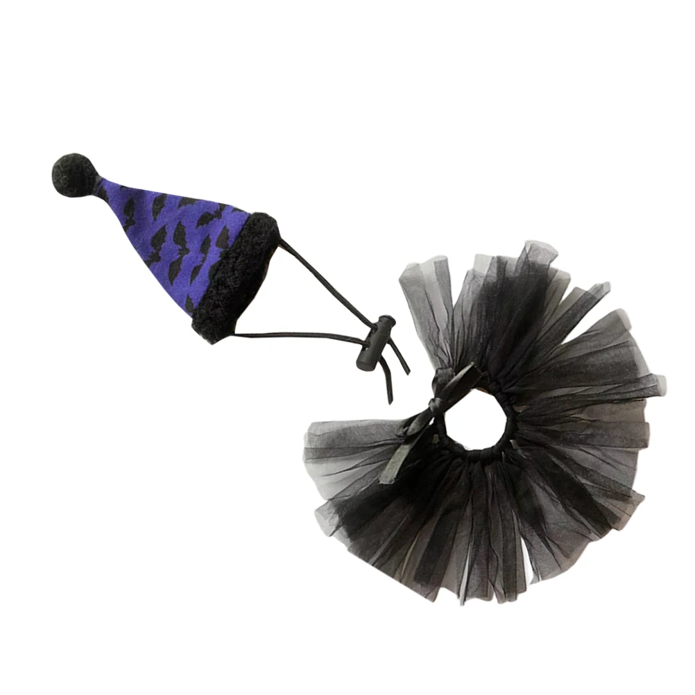 

Small Pet Halloween Costume Skirt Hat Set Photo Prop Clothing Decorative for Lizard Bride