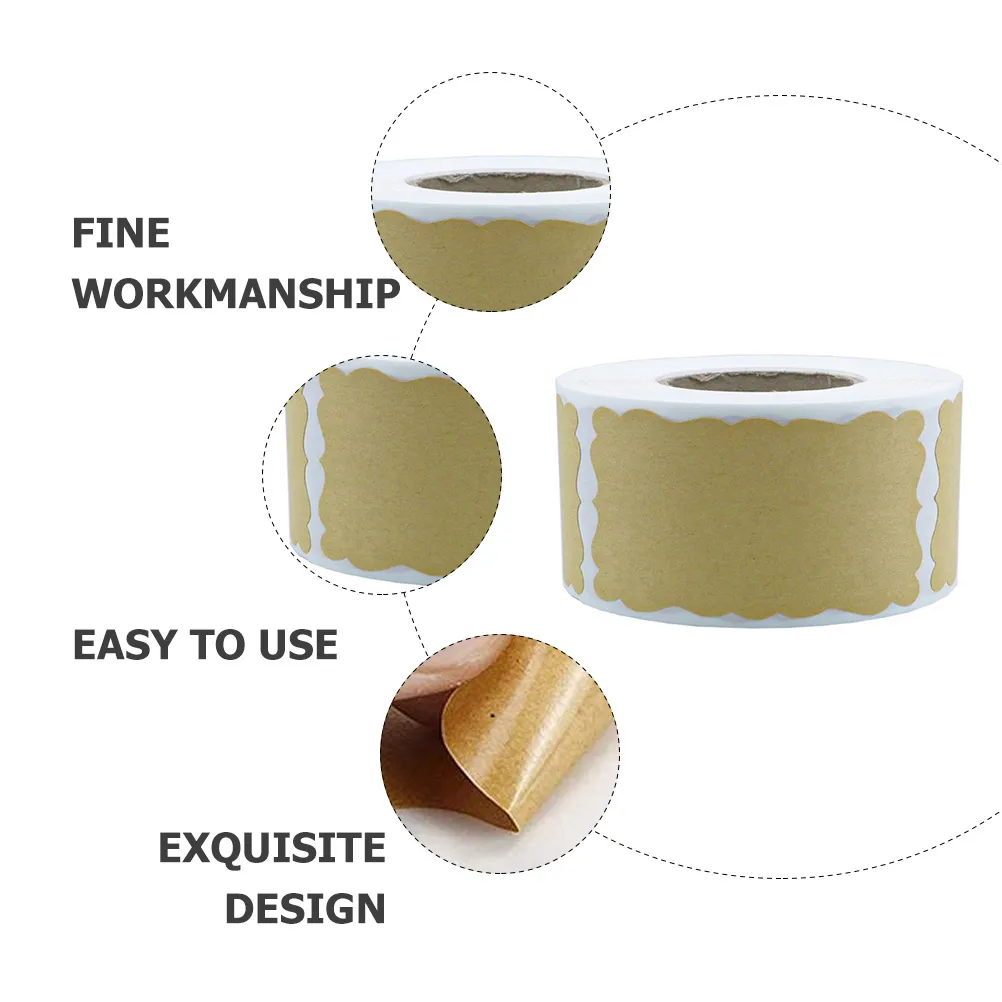 

Kraft Paper Blank Sealing Gift Tags Packing Adhesive Folder Label Blank Label Self Adhesive Sealing Stickers ganization Storage