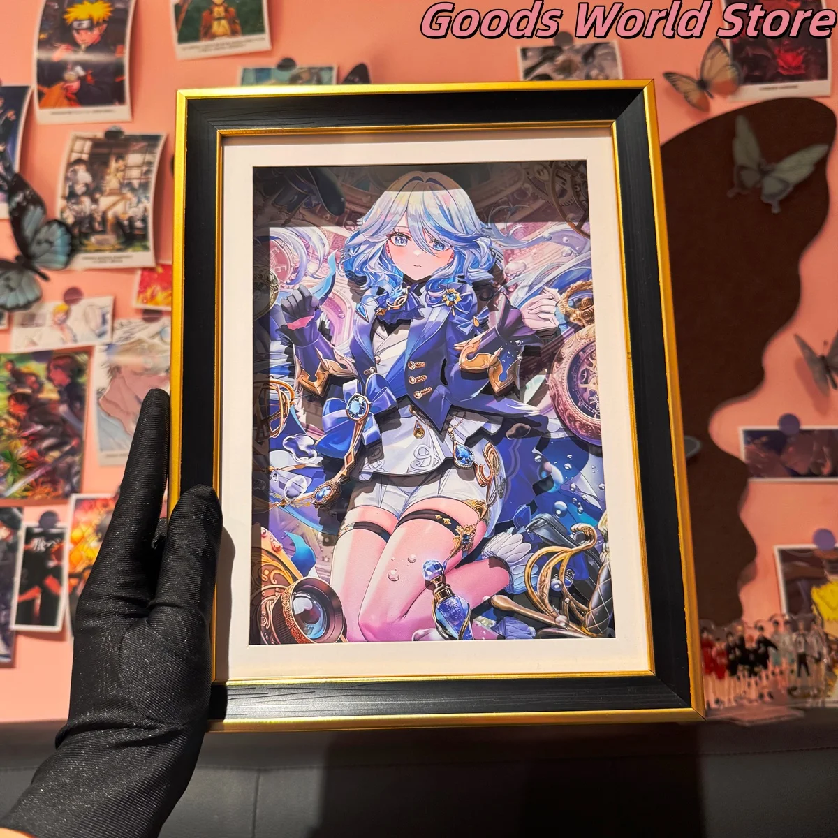 En stock Furina Zhongli Wanderer Navia Nilou Kazuha juego de pintura estereoscópica 3D Genshin Impact Cosplay disfraz regalo de Halloween