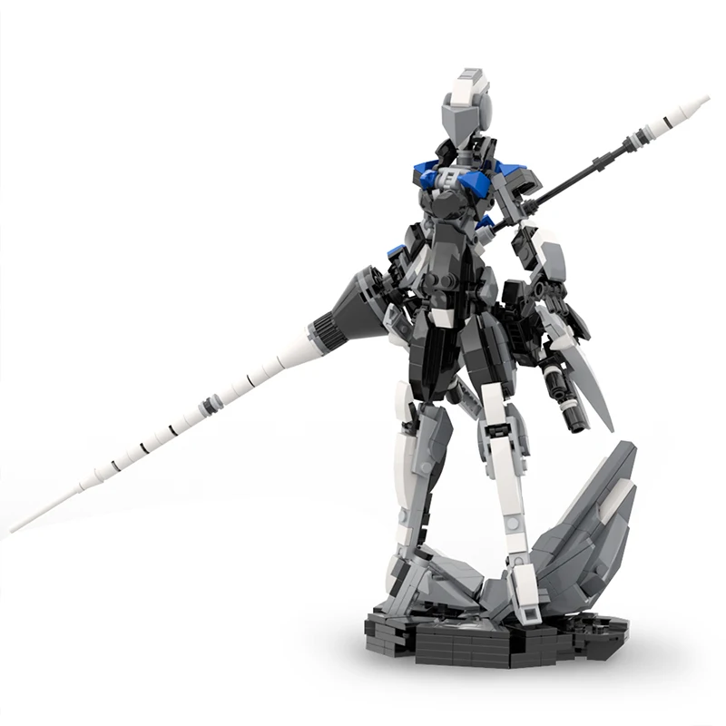 

MOC Futuristic Armored Female Lancer Valkyrie High-Tech Girl Mech Soldiers Building Block Set Toy For Children Kid Birthday Gift