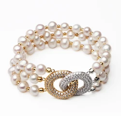 Wedding Freshwater Pearl Bracelet for Women,Real Natural Pearl Bracelets Best Gift Birthday Top Quality