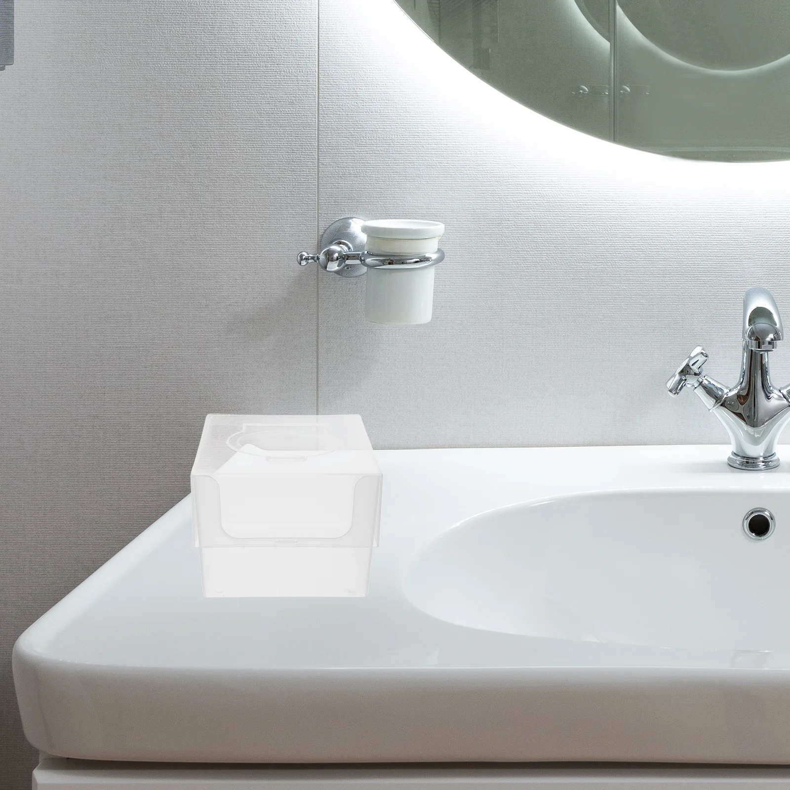 2Pcs Transparent Wet Tissues Box for Children Face Washing Towels Easy Pullout Design Refillable Storage Case Compact Wipe