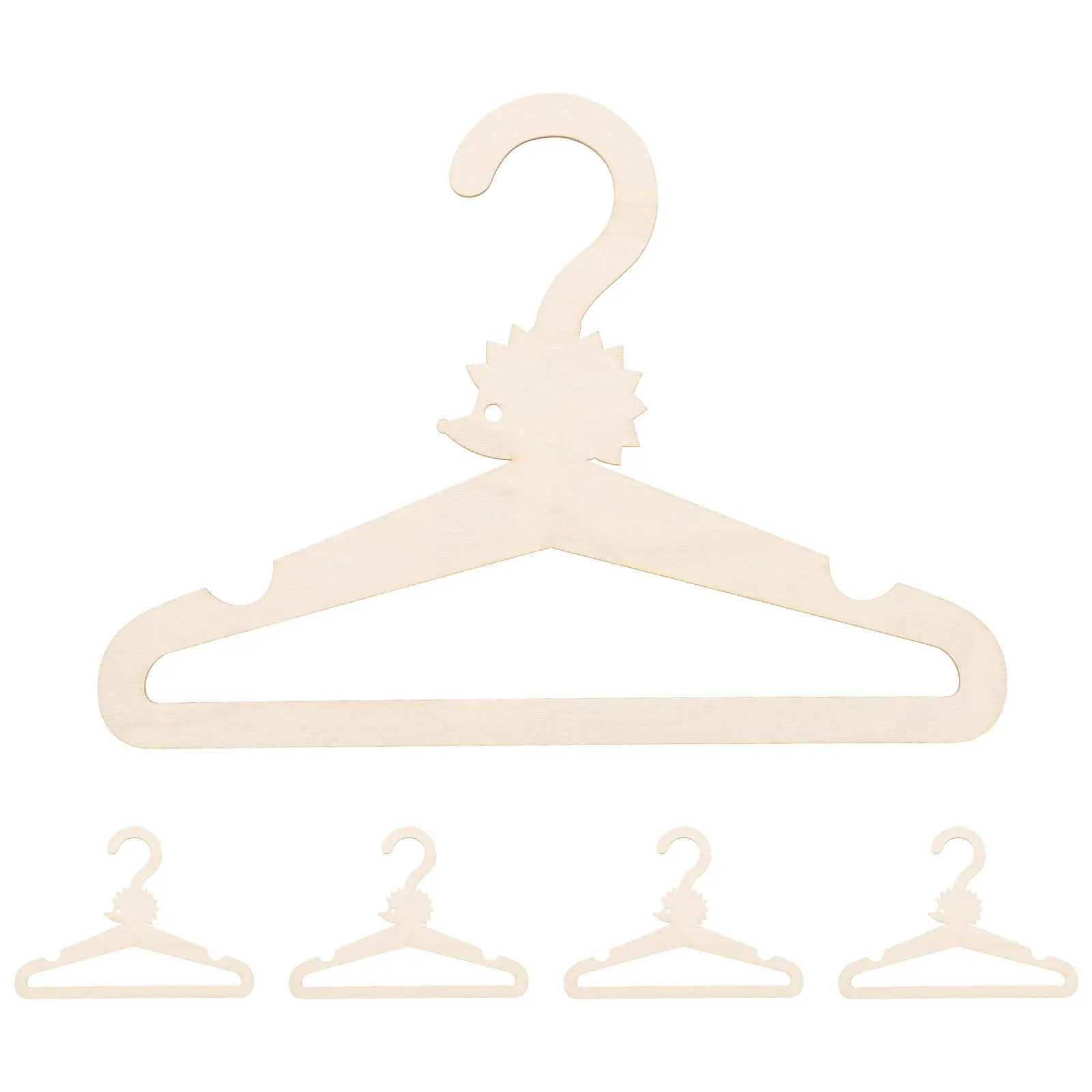 

5 Pcs Coat Hanger 's Clothes Set Hangers Nursery Wood Shaped Toddler