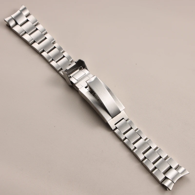 20 21mm glide lock brushed silver solid stainless steel watchband for Rolex Deepsea Submariner GMT metal wist bracelet Belt